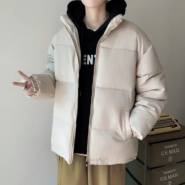 木木兔 棉服潮流轻薄棉衣加厚大码保暖面包服外套 男款