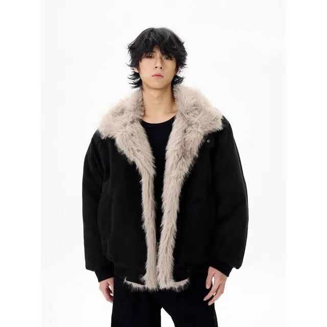 木木兔 棉服潮牌学生宽松大码加厚棉衣面包服外套 男款