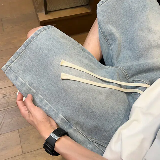 木木兔 美式复古潮牌百搭小众时尚高级感五分裤牛仔短裤 男款