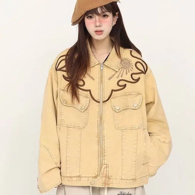 木木兔 美式麂皮绒立领宽松休闲百搭潮牌外套复古痞帅夹克 男款