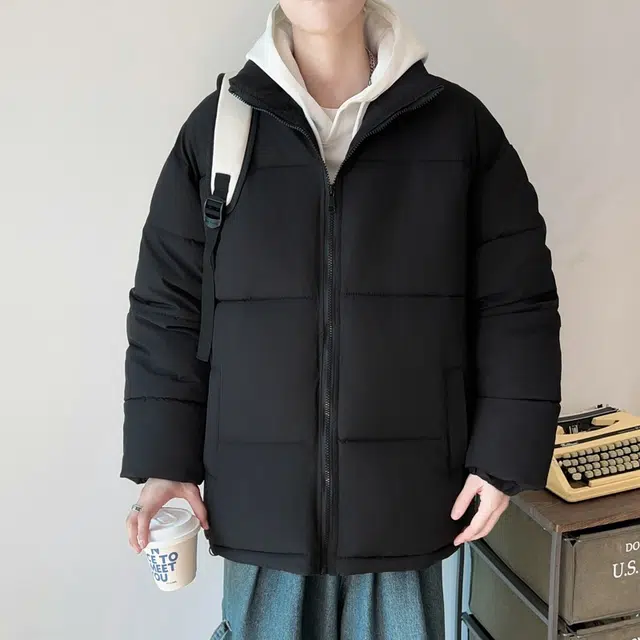 木木兔 棉服潮流轻薄棉衣加厚大码保暖面包服外套 男款