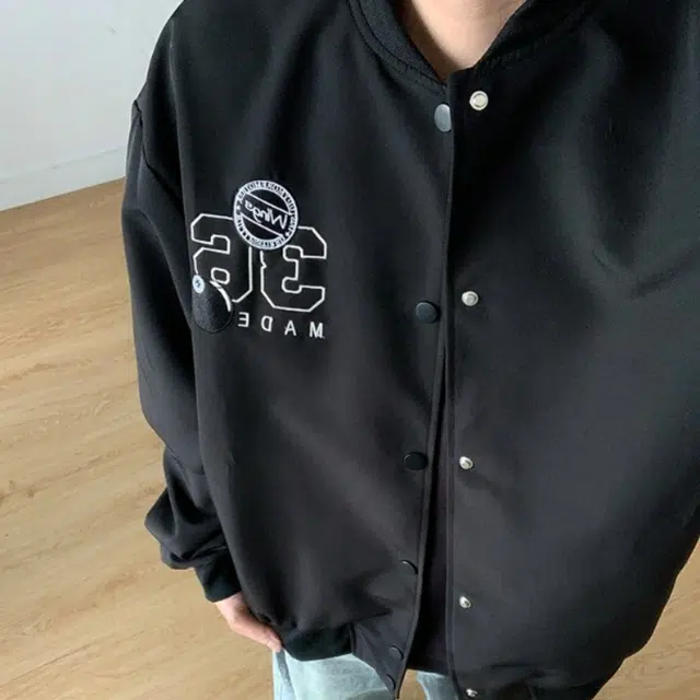 木木兔 美式复古刺绣飞行外套小众设计感宽松百搭棒球服夹克 男款