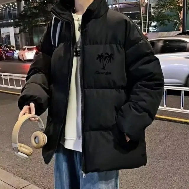 木木兔 美式潮牌宽松加厚保暖棉衣情侣高级感面包服外套 男款