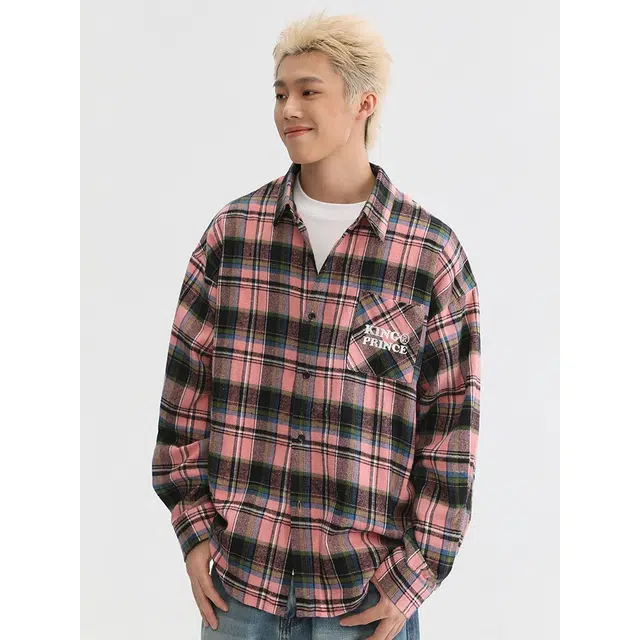 木木兔 美式复古宽松休闲衬衣格子外套时尚文艺原宿衬衫 男款