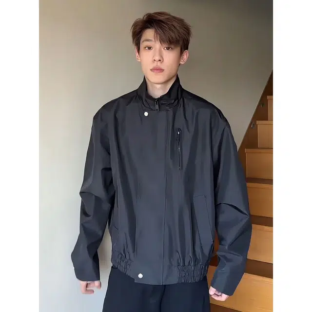 木木兔美式百搭外套 潮牌高级感纯色翻领时尚简约宽松夹克 儿童款