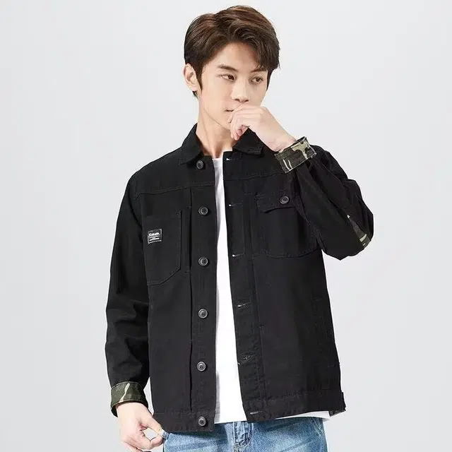 木木兔 美式重磅复古水洗潮牌外套宽松外穿休闲翻领夹克 男款