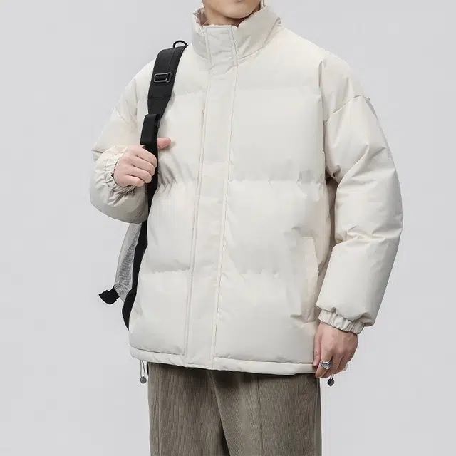 木木兔 棉衣宽松保暖加厚上衣服秋冬季防风休闲立领外套 男款