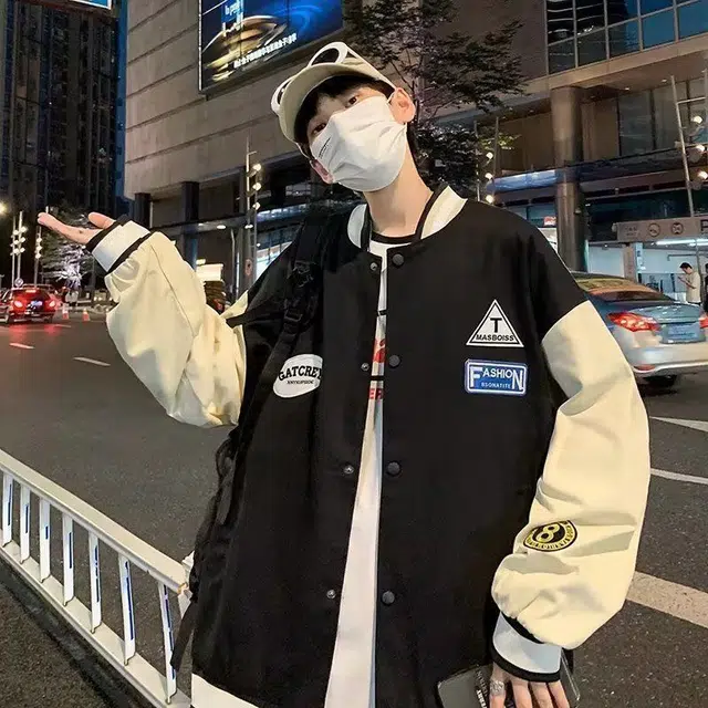 绿野客 棒球服 青少年个性设计套装男生外套高初中学生 卫衣潮流帅 气运动休闲搭