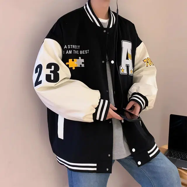 绿野客 棒球服 青少年个性设计套装男生外套高初中学生 卫衣潮流帅 气运动休闲搭
