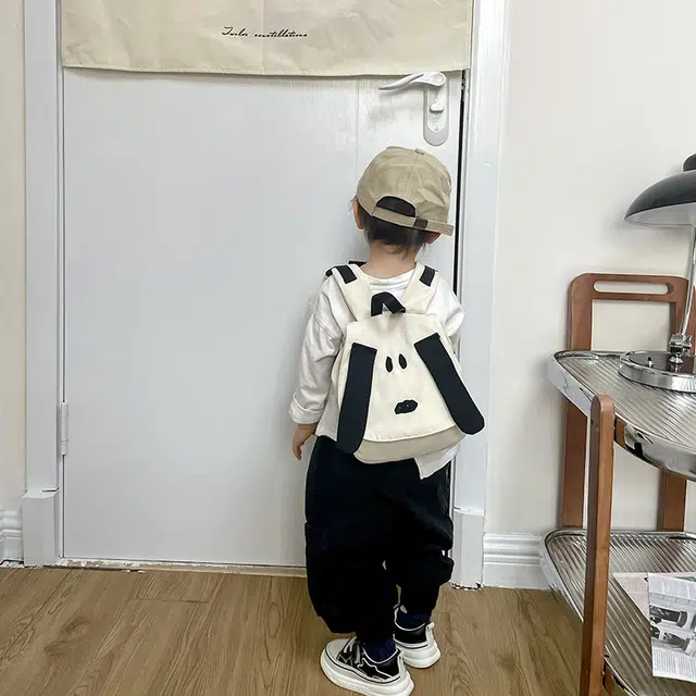 绿野客 韩版儿童  卡通可爱 小狗男女童小书包 时尚宝宝撞色帆布出游包 涤纶  双肩包
