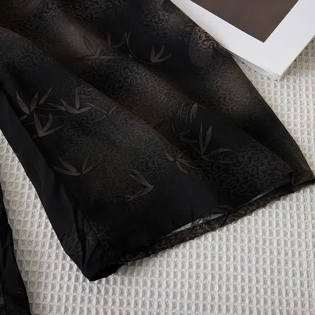 缪斯的诱惑 印花透气丝带装饰空调裤防蚊裤满印亲肤可外穿可爱清新简约风甜美长裤睡裤 女款