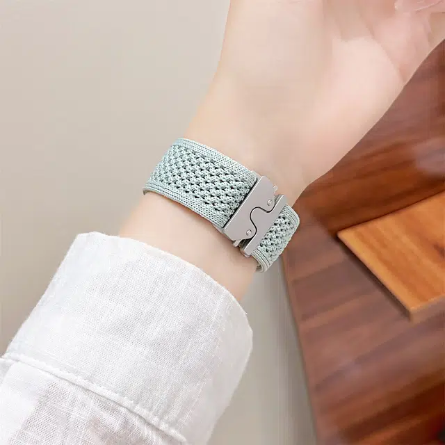 导维 华为适用 手表表带 尼龙材质 表带手表带活力款伞扣尼龙针织腕带透气手表链男女士手环替换带