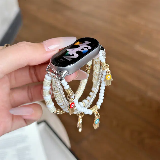 导维 小米适用 手表表带 串珠 合金材质 森系风系列腕带复古工艺男女通用
