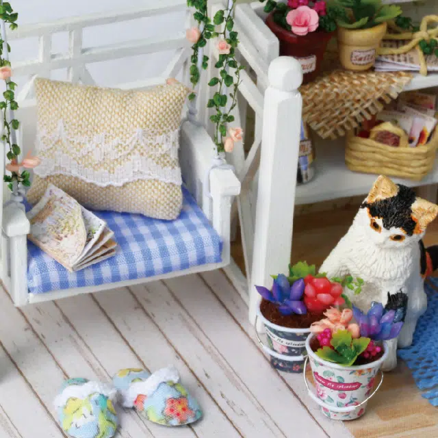 格薇拉 小猫日记小屋立体手工房子建筑 拼装模型