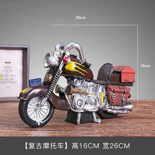 格薇拉 北欧复古怀旧摩托车 成品模型