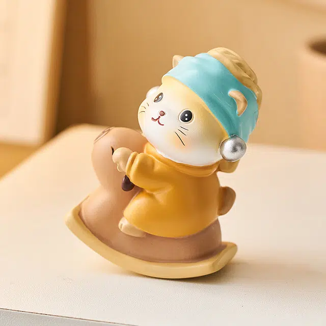 格薇拉 可爱珍珠猫猫咪造型装饰树脂 成品模型