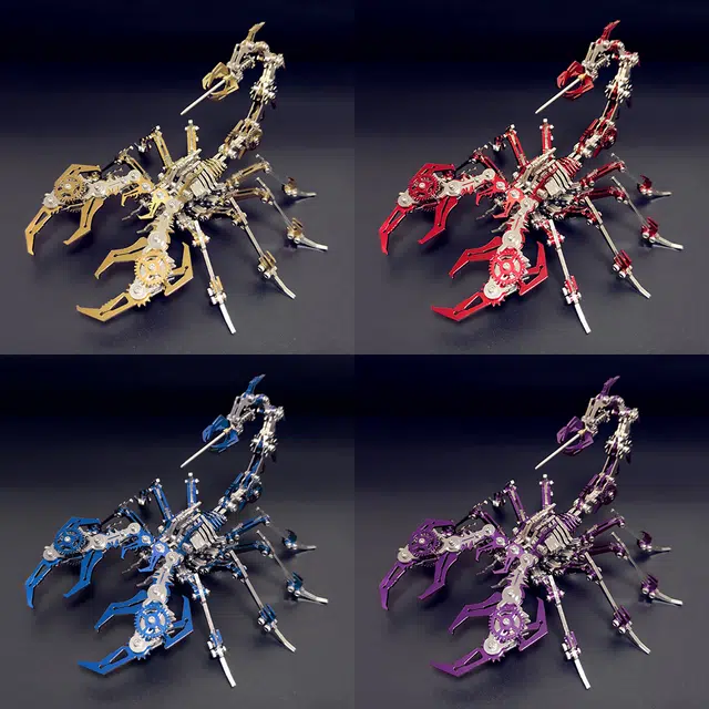 格薇拉 钢魔兽红色蝎子魔蝎金属机械 拼装模型