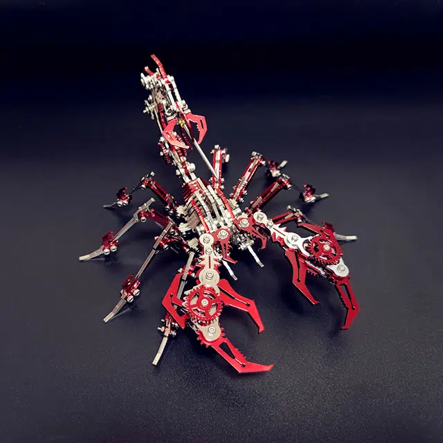 格薇拉 钢魔兽红色蝎子魔蝎金属机械 拼装模型
