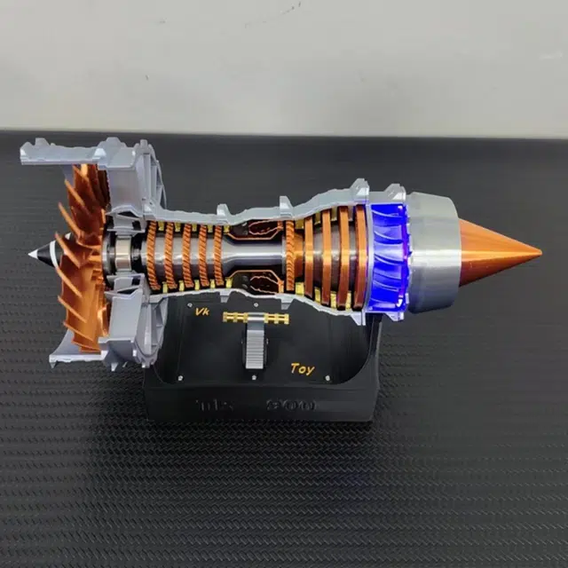 格薇拉 充电调速款航空罗罗涡扇发动机 迷你科学实验飞机喷气式引擎 成品模型