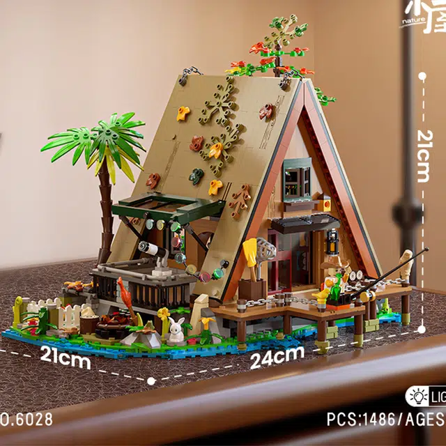 格薇拉 森林木屋树屋 建筑桌面益智玩具 拼装模型