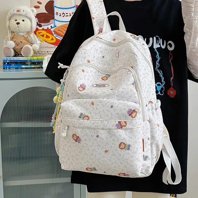 南潇湘 时尚潮流可爱百搭 尼龙 双肩包 常规 女款 多色