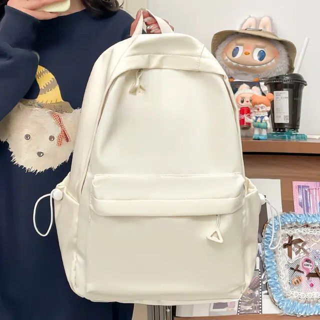 南潇湘 小清新休闲高颜值韩版背包初中高中大学上课百搭 尼龙 双肩包 男女同款情侣款 多色