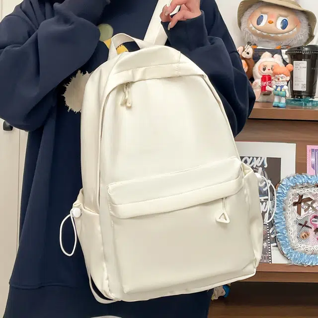 南潇湘 小清新休闲高颜值韩版背包初中高中大学上课百搭 尼龙 双肩包 男女同款情侣款 多色