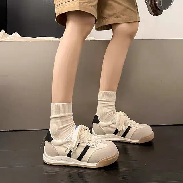 小众复古大头丑萌透气舒适面包鞋适合小个子日常通勤 耐磨轻便回弹 低帮 生活休闲鞋 女