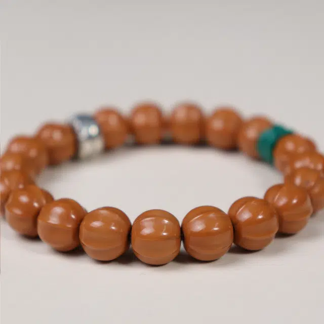 鲤北鼎盛 五行金土丰登  纳福文玩 猴头核桃 手串 男女同款情侣款