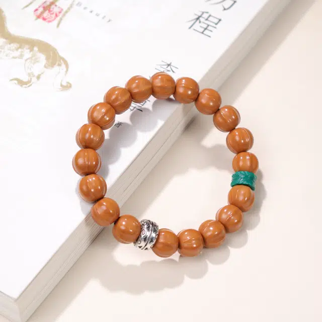 鲤北鼎盛 五行金土丰登  纳福文玩 猴头核桃 手串 男女同款情侣款