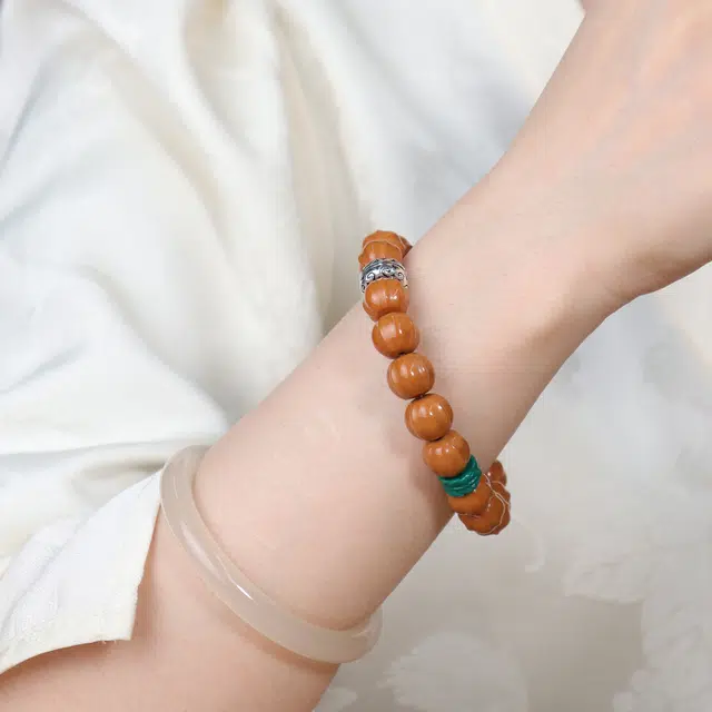 鲤北鼎盛 五行金土丰登  纳福文玩 猴头核桃 手串 男女同款情侣款