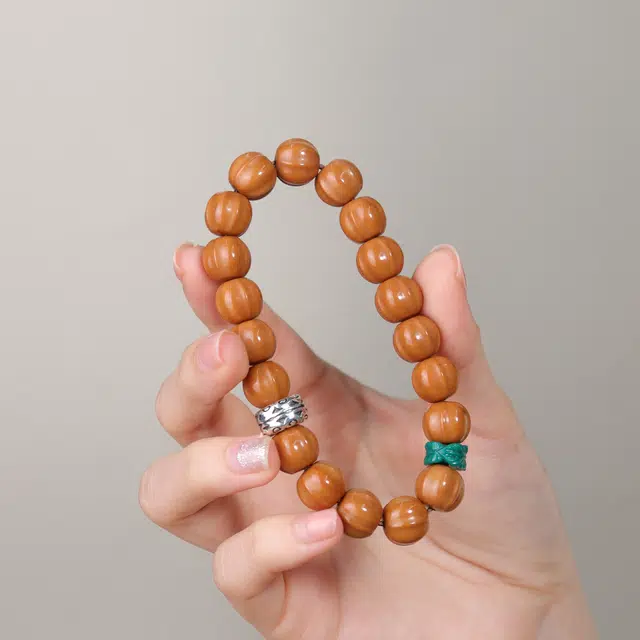 鲤北鼎盛 五行金土丰登  纳福文玩 猴头核桃 手串 男女同款情侣款