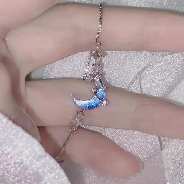 饰之颜 闪耀星月 小清新简约高级 精致轻奢甜美 铜 手链 女款
