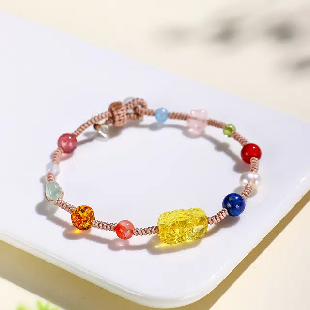 【青春季丨吉意满盈 正缘繁花】 饰之颜 甜美可爱国潮时尚 小众设计 招财 平安顺遂 转运 日常百搭精致天然 多色水晶 手串 女款