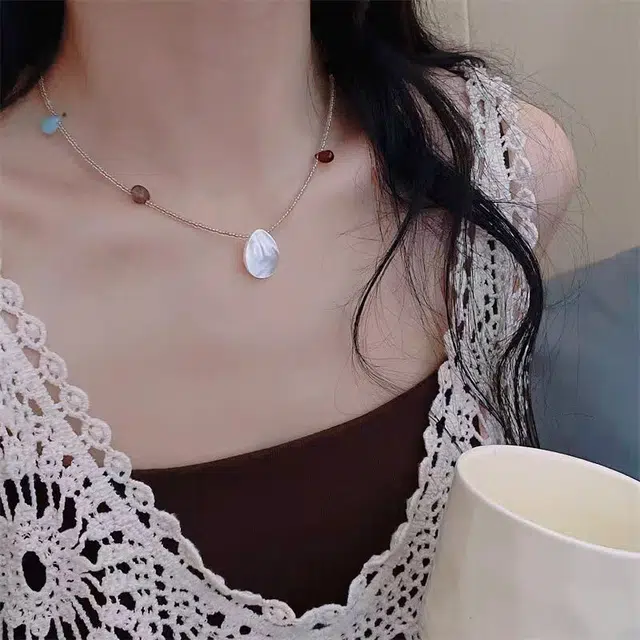 饰之颜 轻奢小众设计百搭锁骨链 合金 项链 女款