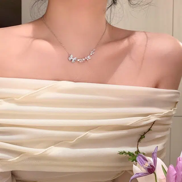 饰之颜 气质优雅 轻奢小众设计高级感 合金 项链 女款