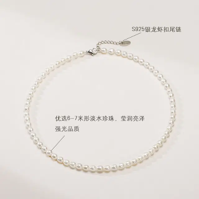 饰之颜 复古小众高级设计 气质优雅 简约百搭 精致浪漫 温柔 闪耀 时尚 日常通勤 淡水珍珠 项链 女款