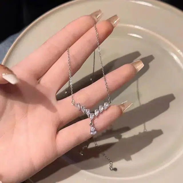 饰之颜 小众百搭锁骨链高级感 钛钢 项链 女款