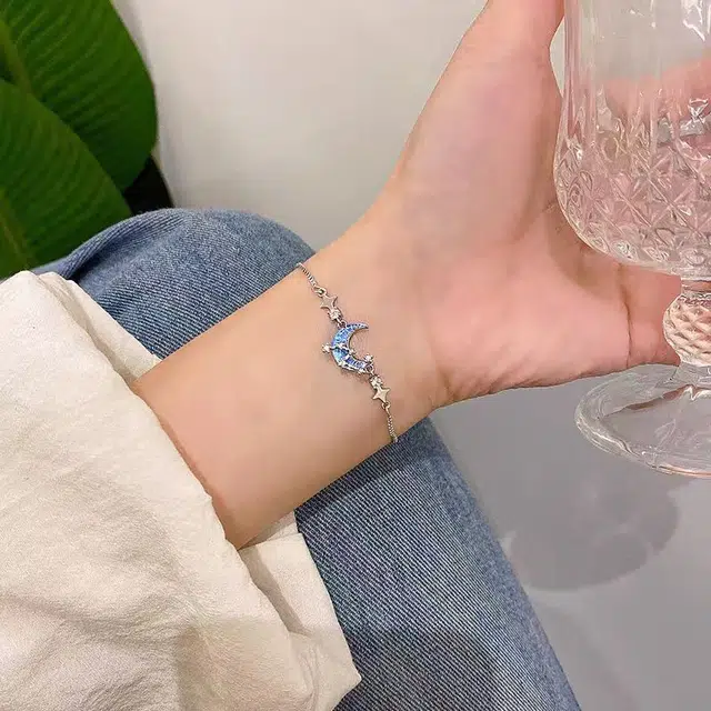 饰之颜 闪耀星月 小清新简约高级 精致轻奢甜美 铜 手链 女款