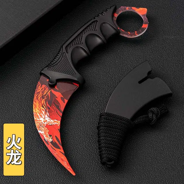 悦米乐 弯刀爪子刀动作练习高颜值玩具合金实体手办鹰爪刀不开刃 成品模型