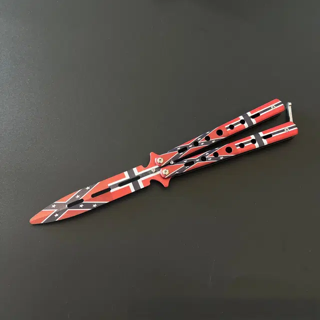 悦米乐 未开刃蝴蝶刀练习用甩手刀手部运动训练蝴蝶游戏玩具双尖 成品模型