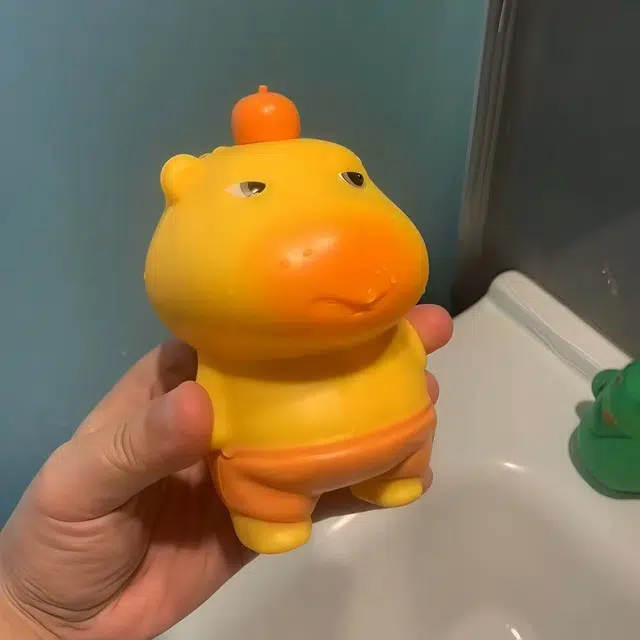 悦米乐 可爱呆萌卡皮巴拉按压滋水户外戏水玩具 水枪