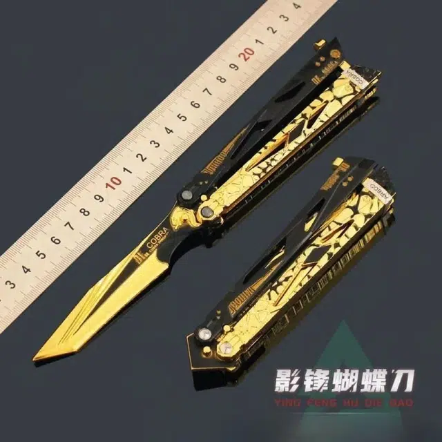 悦米乐 高颜值酷炫锋蝴蝶刀影锋蝴蝶折叠刀周边近战怜悯爪刀玩具训练折叠刀玩具未开刃怜悯折叠武器摆件 其他静态模型