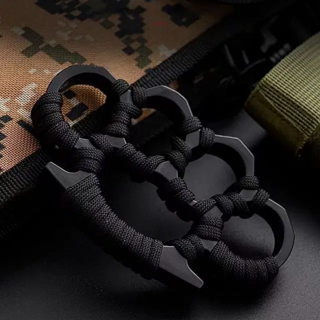 悦米乐 手撑子指虎金属四指拳套戒指环拳扣 战术铁拳套加厚金属 其他静态模型