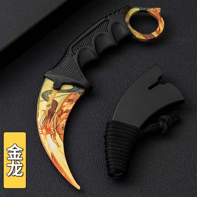 悦米乐 弯刀爪子刀动作练习高颜值玩具合金实体手办鹰爪刀不开刃 成品模型