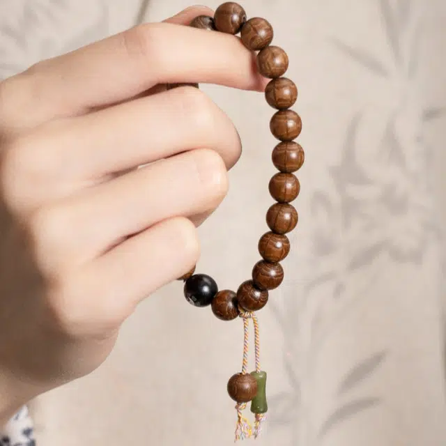 子婳 清风太极八卦八卦禅意文玩盘玩念珠招财转运平安纳福#好运 六道木 手串 女款