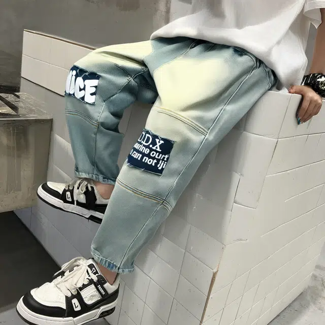 唐狮童装牛仔裤 复古时尚百搭休闲舒适 中小童