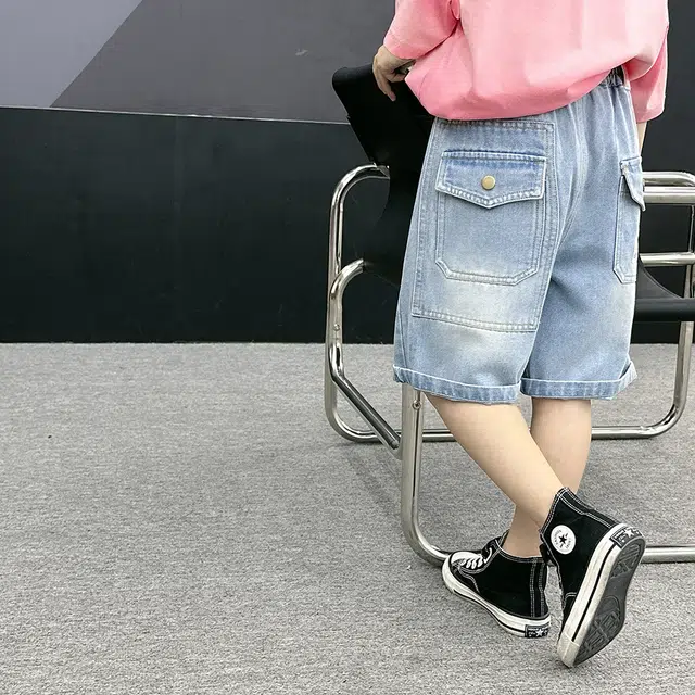 唐狮童装 简约舒适透气五分短裤 中小童