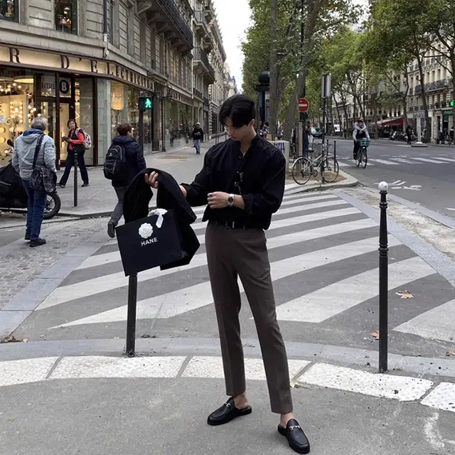 徐百货 英伦痞帅纯色立领潮牌长袖衬衫 男女同款