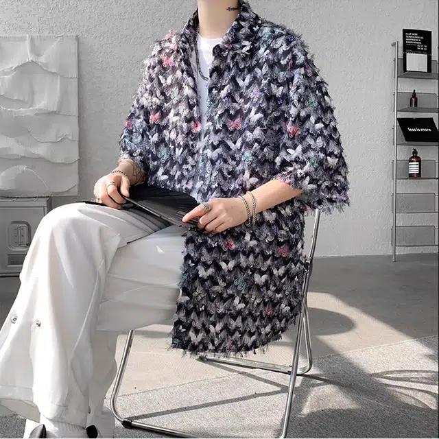 徐百货 美式潮流时尚百搭简约宽松短袖衬衫 男女同款